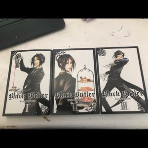 Volumes 1-3 of the Black Butler series